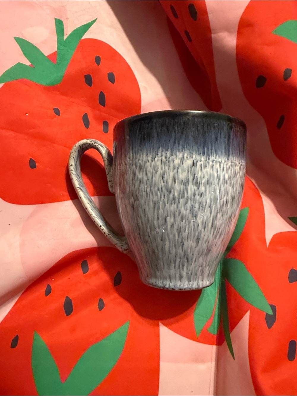 Speckled Gradient Ceramic Coffee Mug set of two in Blue and Gray - Picture 7 of 7